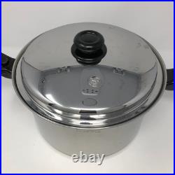 Saladmaster Titanium Stainless Steel 10 Quart Roaster Stock Pot Cover Handles