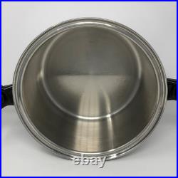 Saladmaster Titanium Stainless Steel 10 Quart Roaster Stock Pot Cover Handles