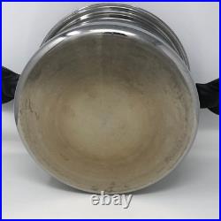 Saladmaster Titanium Stainless Steel 10 Quart Roaster Stock Pot Cover Handles