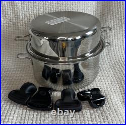 Saladmaster Versa Tec 7 Qt Stock Pot TP304-316 Egg Poacher Dome Lid Stainless St