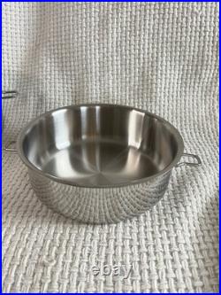 Saladmaster Versa Tec 7 Qt Stock Pot TP304-316 Egg Poacher Dome Lid Stainless St