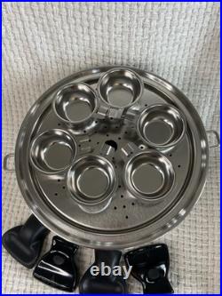 Saladmaster Versa Tec 7 Qt Stock Pot TP304-316 Egg Poacher Dome Lid Stainless St