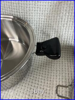 Saladmaster Versa Tec 7 Qt Stock Pot TP304-316 Egg Poacher Dome Lid Stainless St