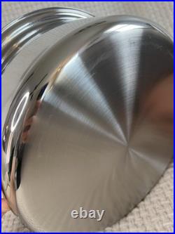 Saladmaster Versa Tec 7 Qt Stock Pot TP304-316 Egg Poacher Dome Lid Stainless St
