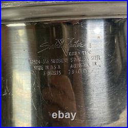Saladmaster Versa Tec TP304-316 Surgical Stainless 3 Qt Saucepan Pot + Lid USA