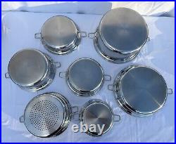 Saladmaster Waterless Cookware Set TP304-316 Stainless Steel Skillet Stockpot