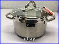 Schulte-Ufer Eco Line Stainless Steel 3 Liter Pot with lid-Germany New Schulte-Ufer Eco Line Stainless Steel 3 Liter Pot with lid-Germany New