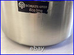 Schulte-Ufer Eco Line Stainless Steel 3 Liter Pot with lid-Germany New Schulte-Ufer Eco Line Stainless Steel 3 Liter Pot with lid-Germany New
