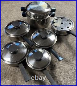 Seal-O-Matic Thermium Multi-Plex Stainless Steel USA Set 13 Pc Vtg