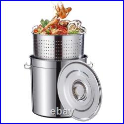 Sedeke 80-Quart Stainless Steel Seafood Boil Pot Lidcrab Lobster Shrimp Boil