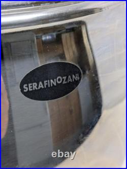 Serafino Zani 12 Qt Stock Pot 18/10 STAINLESS Termodiffuser Bottom Made In Italy