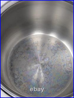 Serafino Zani 12 Qt Stock Pot 18/10 STAINLESS Termodiffuser Bottom Made In Italy