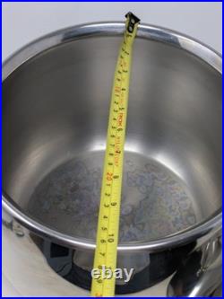 Serafino Zani 12 Qt Stock Pot 18/10 STAINLESS Termodiffuser Bottom Made In Italy