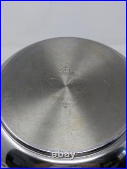 Serafino Zani 12 Qt Stock Pot 18/10 STAINLESS Termodiffuser Bottom Made In Italy