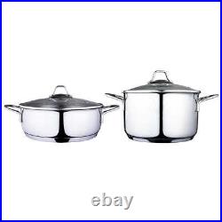 Serenk Modernist Cookware Set Saute Pan Stock Pot, 4 pcs