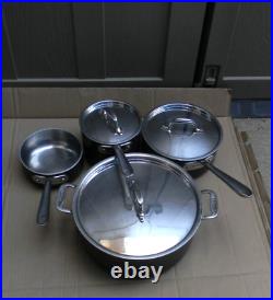 Set Of 4 All-Clad Ltd Cookware Pot With 3 Lids