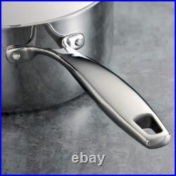 Signature Tri-Ply Clad Stainless Steel 12-Piece Cookware Set with Lids, Pots