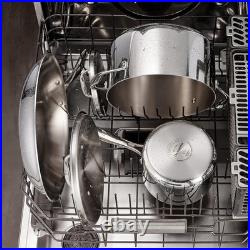 Signature Tri-Ply Clad Stainless Steel 12-Piece Cookware Set with Lids, Pots