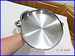 Silga Ekologa Cookware Round Griddle & 6 Qt Stock Pot Stainless Induction Italy