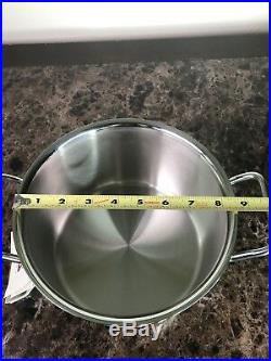Silga Teknika Steel Soup Stock Pot 22cm Pan 8.5 12020 Italy Layered Bottom NWT