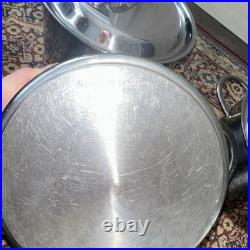 Silit Stainless Steel Stockpot Set Three-Piece with Lids Electric Gas Induction