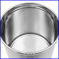 Silver 74L Stock Pot Stainless Steel Kitchen Soup Cooking Steaming Fryer Round Silver 74L Stock Pot Stainless Steel Kitchen Soup Cooking Steaming Fryer Round