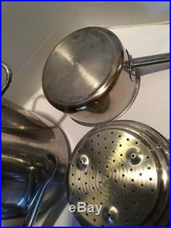 Sitram Stainless Cookware Stock Pot, Sauce Pans, Steamer, Fryers, Saute 10 pc
