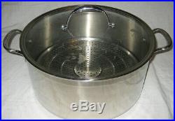Slightly Used Princess House 3 Pc. 15 Qt. Stainless Steel Stockpot 6314