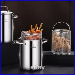 Soup Pot Stew Pot Fryer Stainless Steel Kitchen Accessories Kitchen Cookware NW