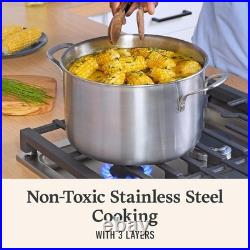 Stainless Steel 6-Qt Stock Pot with Lid
