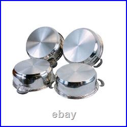 Stainless Steel 8QT/10QT/12QT/14QT Stock Pot, Boiling Pot, Soup Pot with Lid