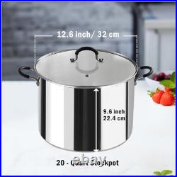 Stainless Steel Canning Pot 20 Quart, Jar Rack Included Stainless Steel Canning Pot 20 Quart, Jar Rack Included
