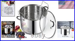 Stainless Steel Canning Pot 20 Quart, Jar Rack Included