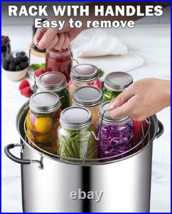 Stainless Steel Canning Pot 20 Quart, Jar Rack Included