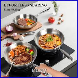 Stainless Steel Cookware Set 17 Piece 3 Ply Pots and Pans Kitchenware Set