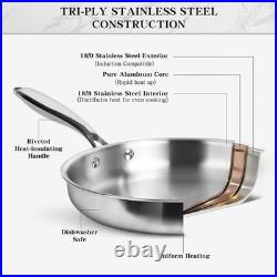 Stainless Steel Cookware Set 17 Piece 3 Ply Pots and Pans Kitchenware Set