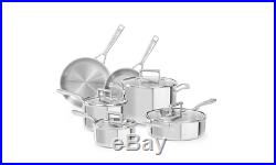 Stainless Steel Cookware Set Lids Kitchen Silver Skillets Saucepans Stockpot Pan