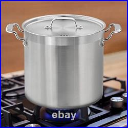Stainless Steel Cookware Stock Pot 24 Quart Heavy Duty Induction Pot Soup P