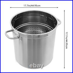 Stainless Steel Fryer Stock-Pot Soup Cooking Steaming with Draining Bucket+Lid NEW Stainless Steel Fryer Stock-Pot Soup Cooking Steaming with Draining Bucket+Lid NEW