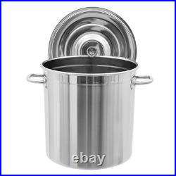 Stainless Steel Fryer Stock-Pot Soup Cooking Steaming with Draining Bucket+Lid NEW