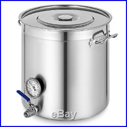Concord Stainless Steel Home Brew Kettle - Brewing Stock Pot With Precut Holes