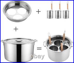 Stainless Steel Pasta Cooker Set with Strainer & Lid Perfect for Boiling