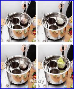 Stainless Steel Pasta Cooker Set with Strainer & Lid Perfect for Boiling