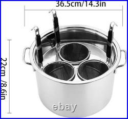 Stainless Steel Pasta Cooker Set with Strainer & Lid Perfect for Boiling