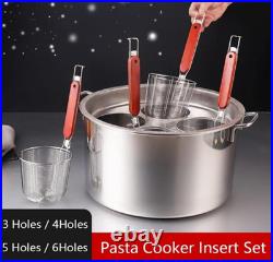 Stainless Steel Pasta Cooker Set with Strainer & Lid Perfect for Boiling