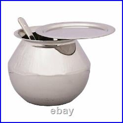 Stainless Steel Pongal Pot Biryani Handi Cooking Pot With Lid & Ladle Stockpot