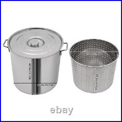 Stainless Steel Seafood Boil Pot with Basket Shrimp Boil Stock Pot with Strainer Stainless Steel Seafood Boil Pot with Basket Shrimp Boil Stock Pot with Strainer