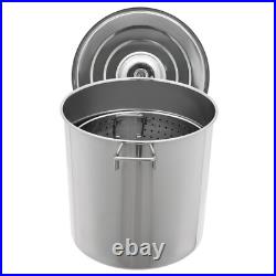 Stainless Steel Seafood Boil Pot with Basket Shrimp Boil Stock Pot with Strainer