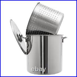 Stainless Steel Seafood Boil Pot with Basket Shrimp Boil Stock Pot with Strainer Stainless Steel Seafood Boil Pot with Basket Shrimp Boil Stock Pot with Strainer