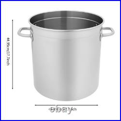 Stainless Steel Soup Cooking Steaming Fryer Stock-Pot with Draining Bucket+Lid